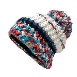NWOT Vintage Mixed Color Striped • Knit Beanie